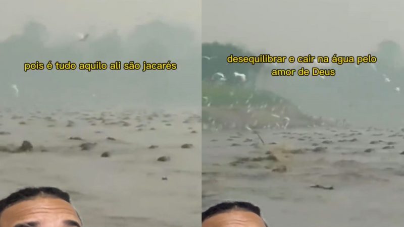 "Mar" de jacarés amedronta pescadores