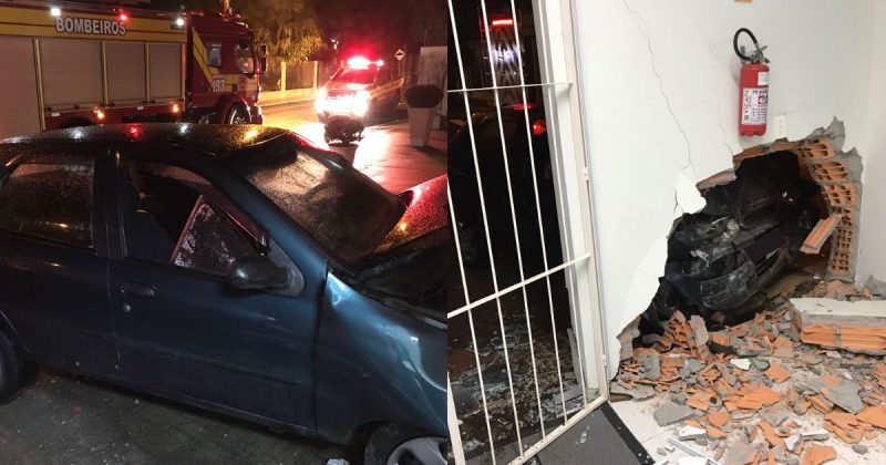 Acidente deixou a motorista ferida – Foto: Corpo de Bombeiros/Divulga&ccedil;&atilde;o/ND