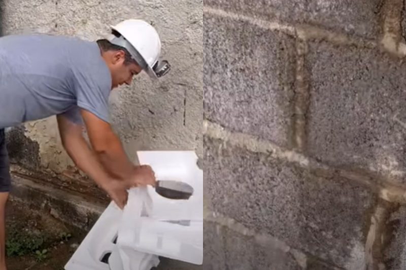 Pedreiro mostra a eficácia da ideia em vídeo