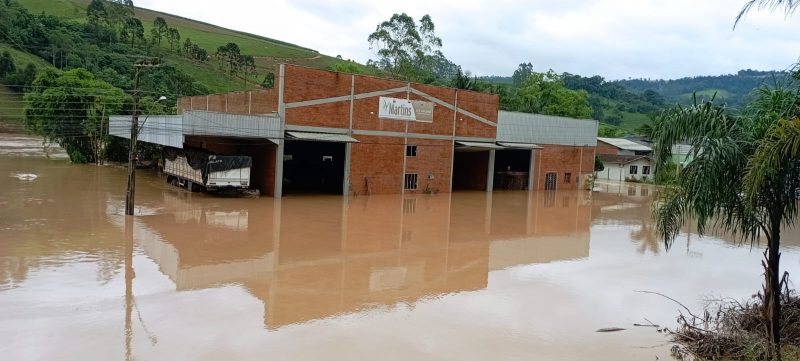 Enchente no Alto Vale do Itaja&iacute; – Foto: Defesa Civil/Divulga&ccedil;&atilde;o/ND