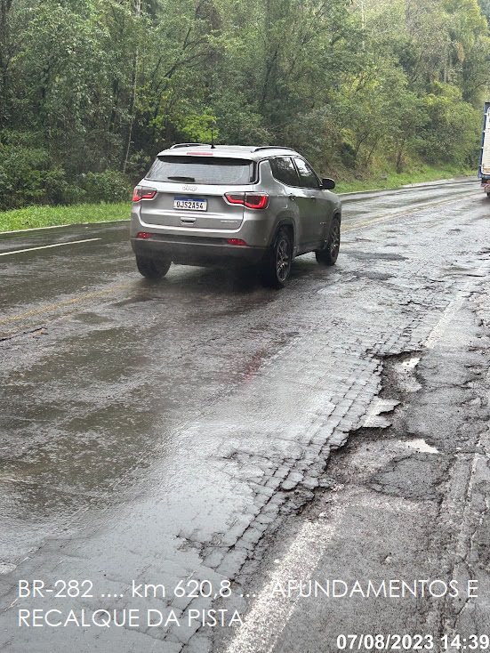 rodovias federais em SC apresentam asfalto precário