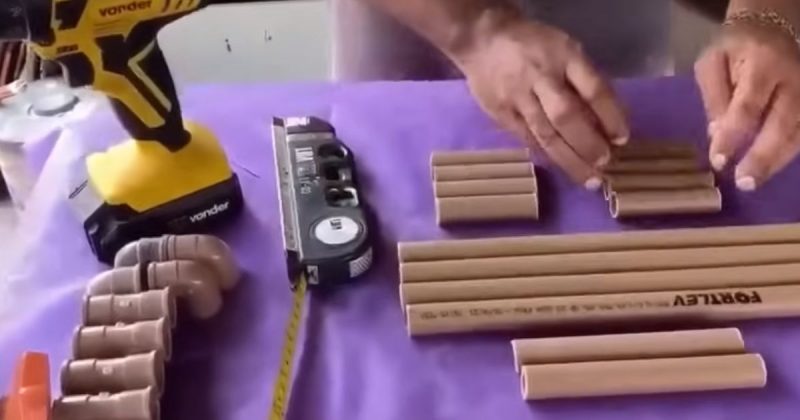 Pedreiro mostra quantos canos s&atilde;o necess&aacute;rios para o chuveir&atilde;o – Foto: Reprodu&ccedil;&atilde;o/YouTube/ND