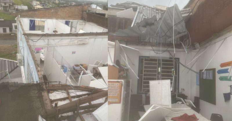 Local foi extremamente afetado; – Foto: Apae Crici&uacute;ma/Reprodu&ccedil;&atilde;o/ND