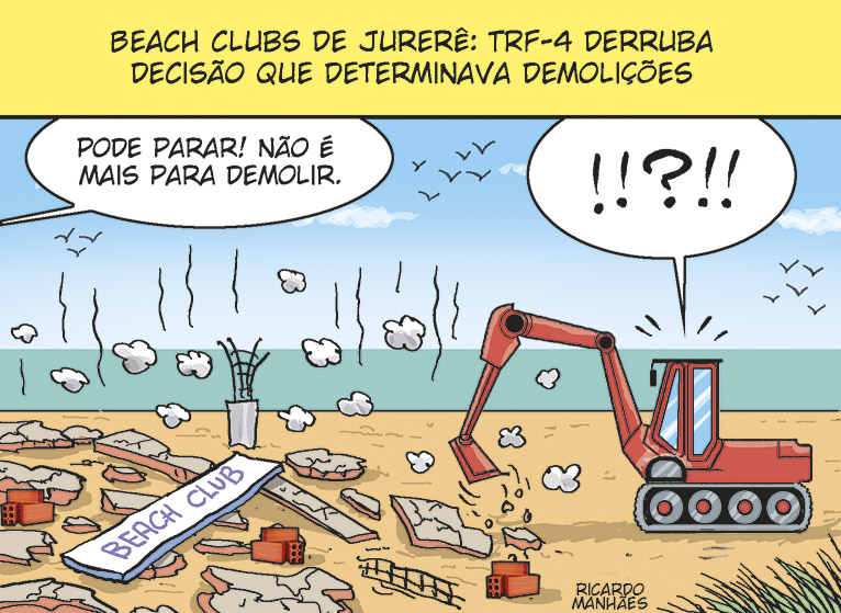 Beach clubs de Jurer&ecirc;: TRF-4 derruba decis&atilde;o que determinava demoli&ccedil;&otilde;es – Foto: Ricardo Manh&atilde;es – ND