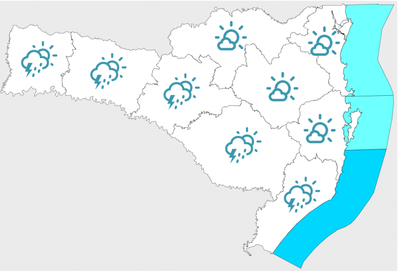 Tempo firme, mas com possibilidade de chuvas ao longo da quarta-feira. – Foto: Defesa Civil/Divulga&ccedil;&atilde;o/ND
