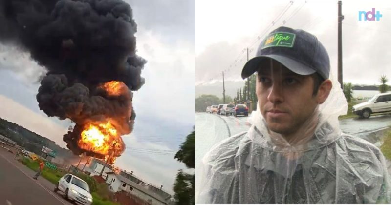 Motorista perdeu caminh&atilde;o no inc&ecirc;ndio – Foto: Reprodu&ccedil;&atilde;o/NDTV