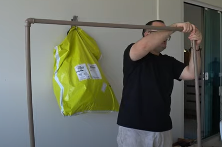 Medidas usados por Ayrlonn para a construção da arara de cano PVC - Foto: AyrlonnGabi/Divulgação/ND