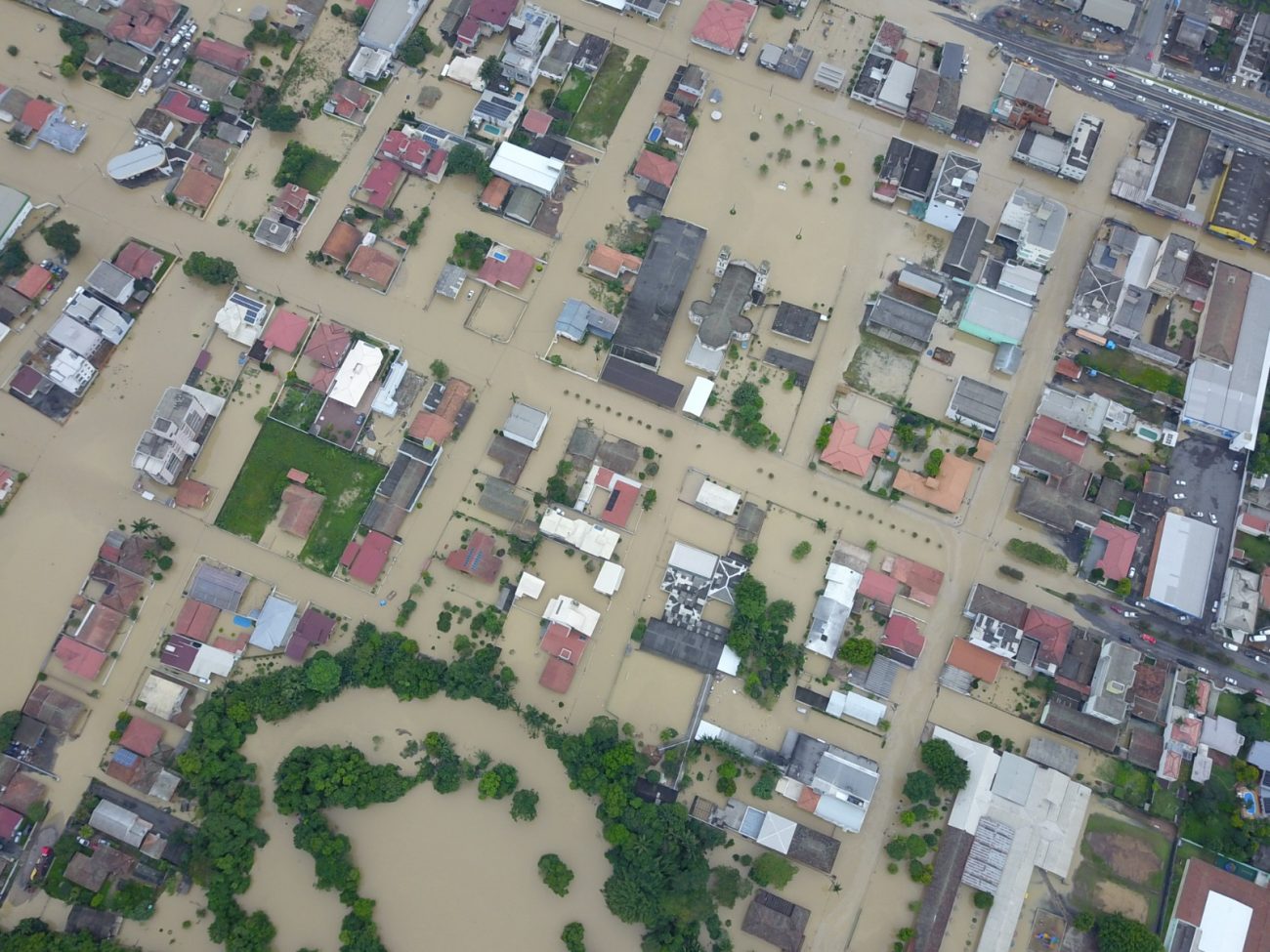 Imagens áreas mostram estragos da maior enchente da história de Pouso Redondo - Divulgação/Reprodução/ND