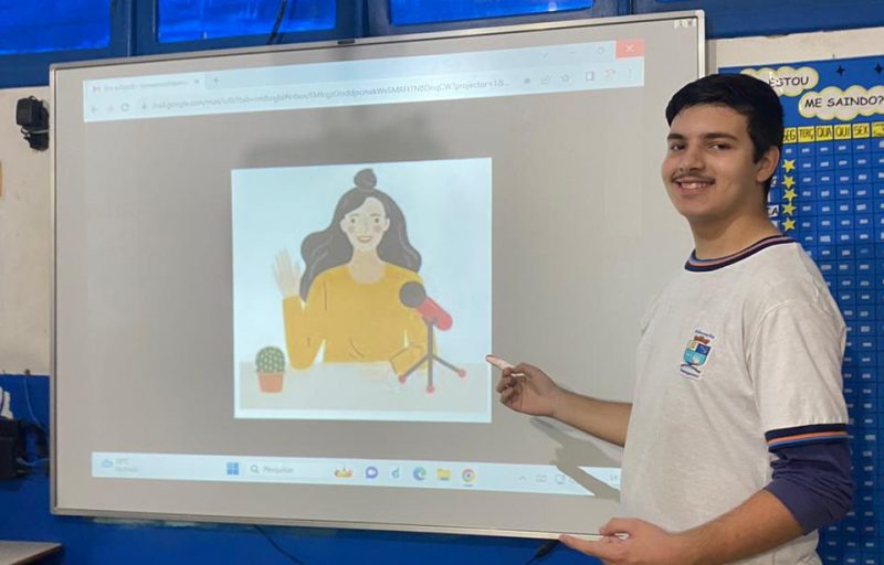 O desafio dos estudantes era entrevistar um morador de cada bairro de Navegantes e transformar o conteúdo em uma pequena reportagem 