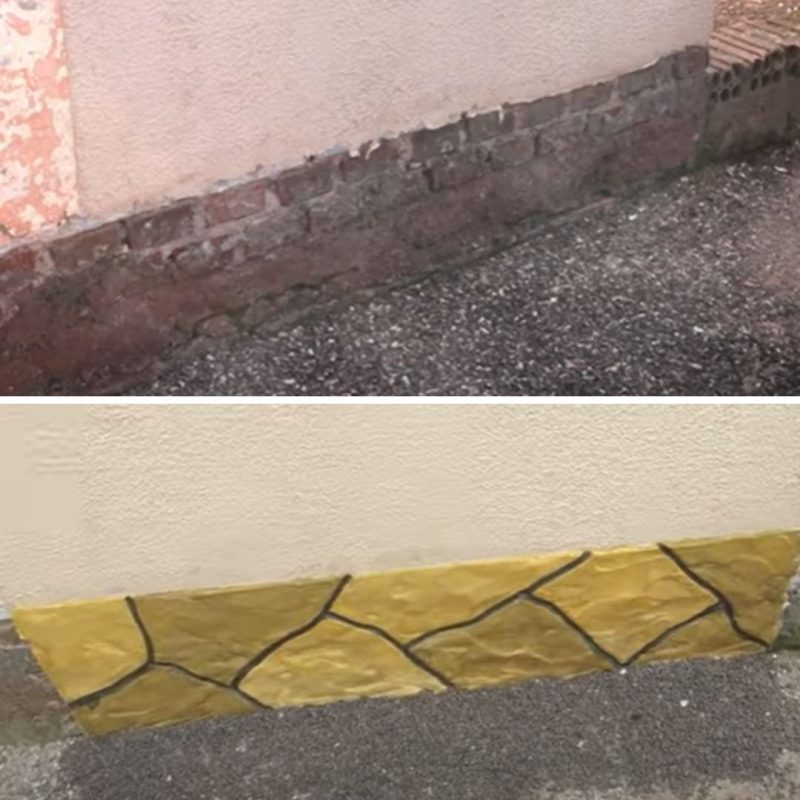 Alicerce descascando acabou, segundo pedreiro 