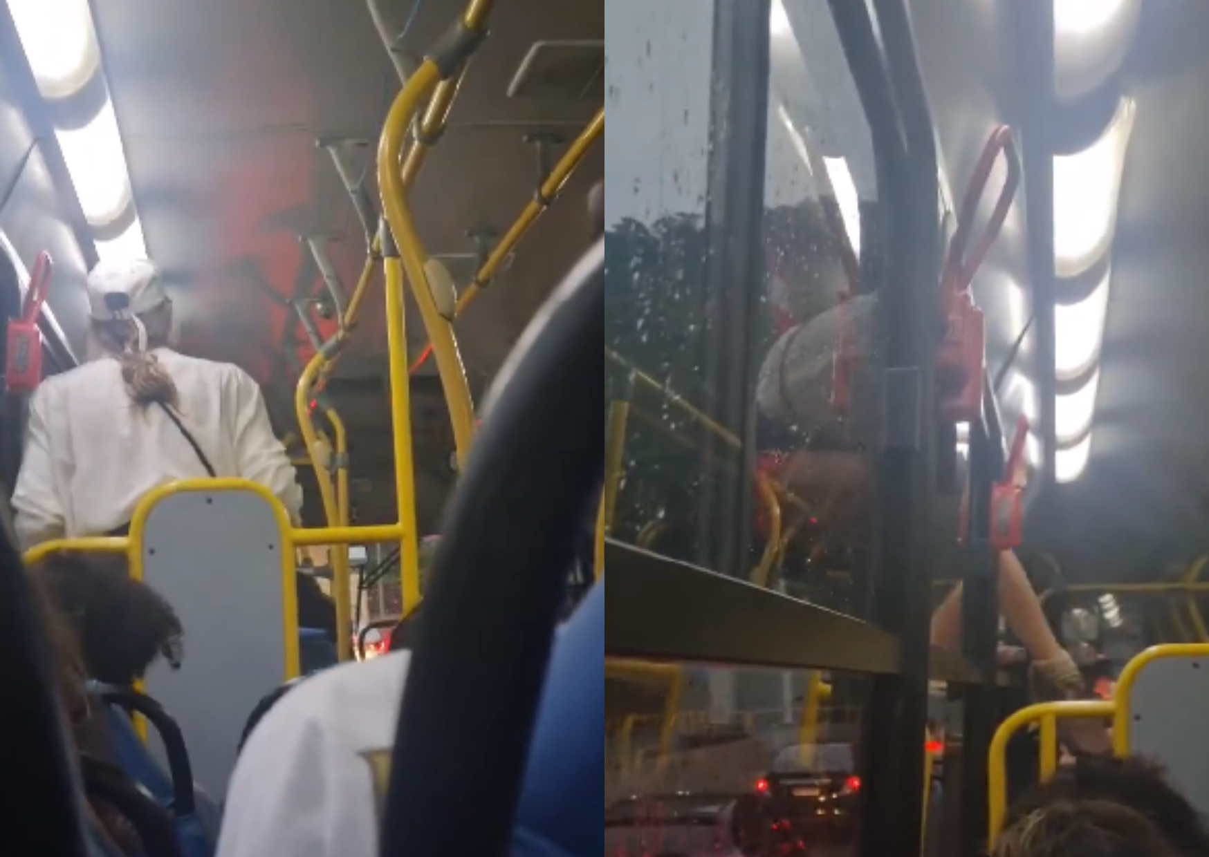 Homem ‘perde a cabeça’ e 'se joga' de janela de ônibus em Florianópolis