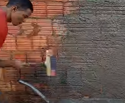 Chapisco rápido e barato, pedreiro ensina técnica em cinco minutos 