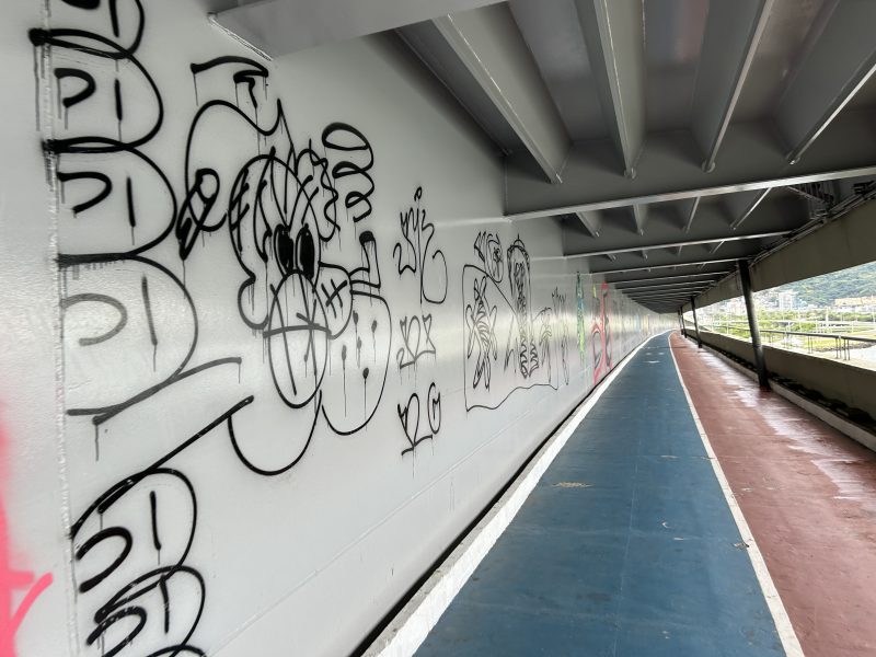 Situa&ccedil;&atilde;o da passarela Pedro Ivo Campos, que h&aacute; menos de dois anos foi completamente restaurada – Foto: Divulga&ccedil;&atilde;o/ND