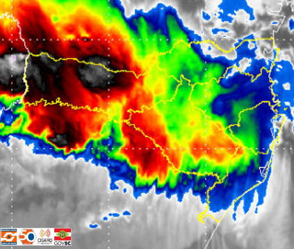 chuva segue em SC até domingo