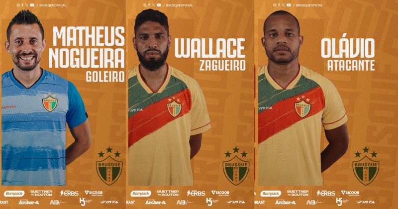 Matheus Nogueira, Wallace e Olávio são alguns dos jogadores que permanecem no Brusque