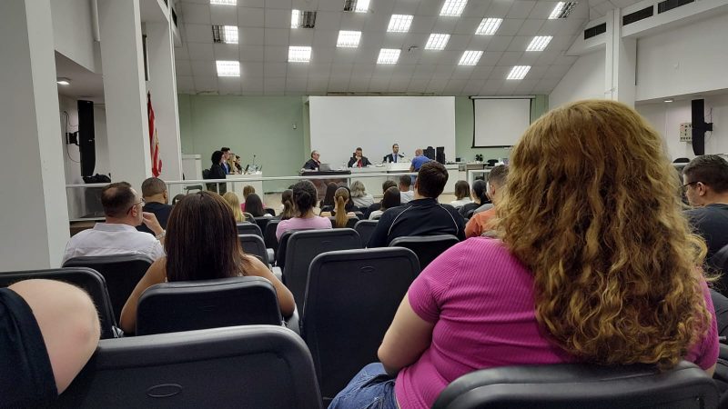 Delegado de Pol&iacute;cia Civil foi o primeiro a ser ouvido no julgamento do caso Kelber – Foto: Lucas Dias/ND