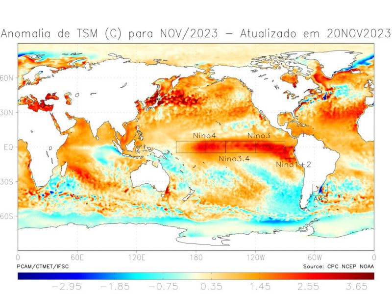 El Niño promete bagunçar ainda mais e trazer um verão escaldante em 2024 em Santa Catarina. &#8211; Foto: Epagri/Ciram/Divulgação/ND