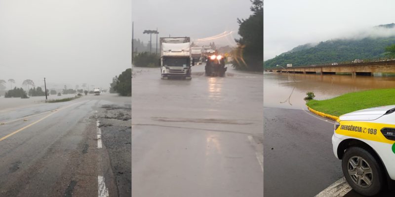 Rodovias em Santa apresentam pontos de bloqueio total e parciais na manh&atilde; desta sexta-feira. – Foto: PMRv/Divulga&ccedil;&atilde;o/ND