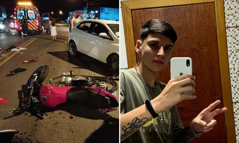 Empresa na qual jovem de 19 anos trabalhava publicou uma nota de pesar ap&oacute;s acidente com morte nesta ter&ccedil;a-feira (7) – Foto: PMRv-SC e Redes Sociais/Divulga&ccedil;&atilde;o/ND