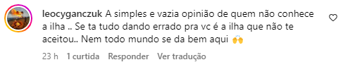 Coment&aacute;rios criticam opini&atilde;o da mulher – Foto: @laurierlen/Instagram/Reprodu&ccedil;&atilde;o/ND