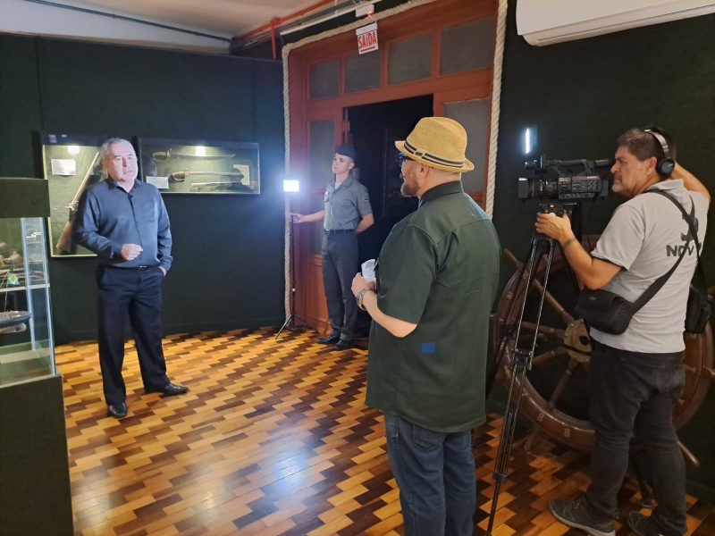 Um dos espaços visitados foi o Centro Cultural da Marinha em Santa Catarina - Foto: Divulgação/ND