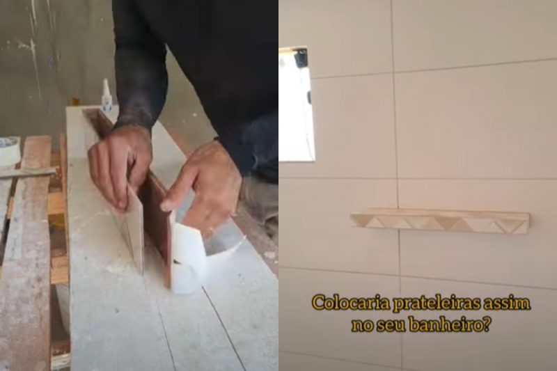 Pedreiro mostra como executar a ideia