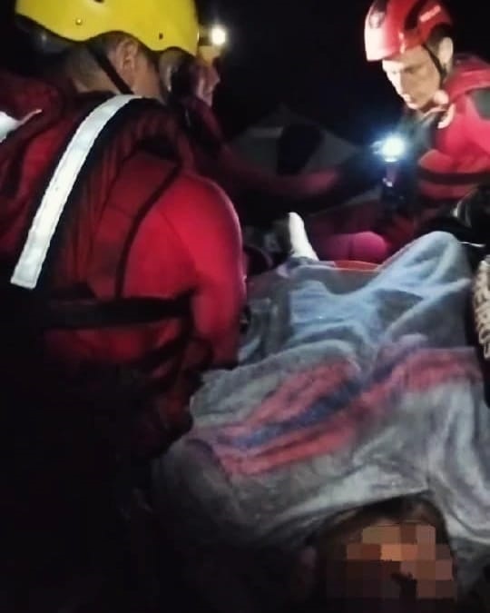 Homem &eacute; resgatado ap&oacute;s cair de barranco em Rio do Sul – Foto: CBMSC/Divulga&ccedil;&atilde;o/ND