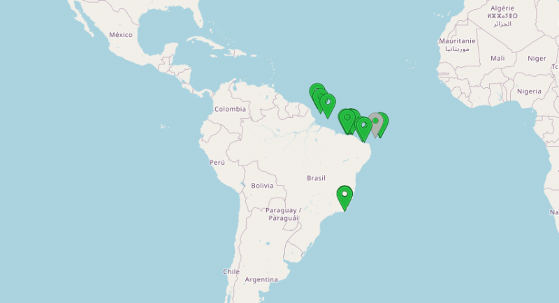 Aparições de peixe-leão no Brasil. A MAIS próxima de SC foi no Rio de Janeiro