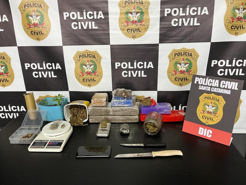 Homem é preso por tráfico de drogas em Blumenau