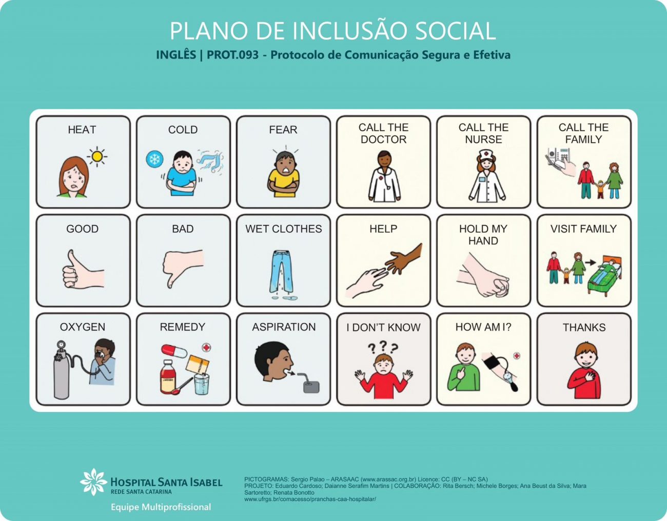 The initiative came about through the hospital's social inclusion committee, with a focus on finding solutions for patients who face communication problems - Philip Oliveira/Priscila Barcellos/HSI
