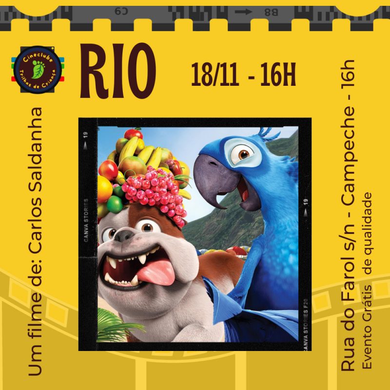 Cineclube do Trilha de Crian&ccedil;a exibe no domingo (18) o filme Rio – Foto: Reprodu&ccedil;&atilde;o/ND