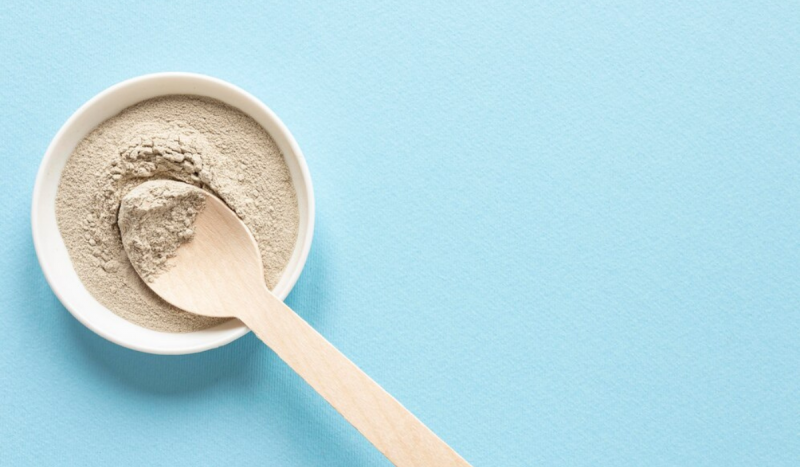 Whey protein is one of the most common supplements.  In the photo you can see the whey protein jar in the upper left corner, against a light blue background.