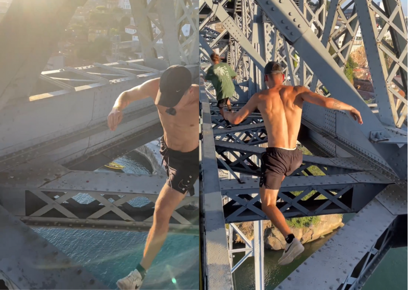 Governo responde vídeo viral de jovens fazendo parkour na ponte Hercílio Luz em Florianópolis