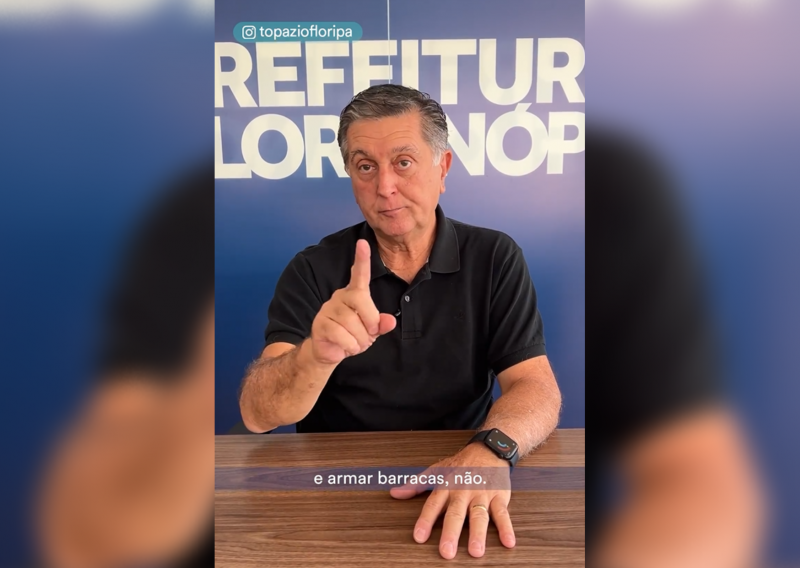 prefeito fala em vídeo