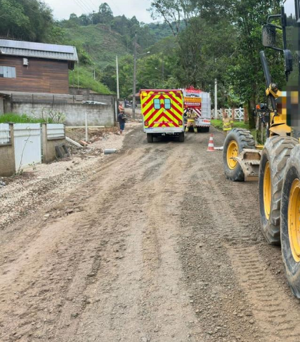 Trabalhador morre ao ser atropelado por patrola em obra em SC – Foto: Aquidab&atilde; Not&iacute;cias/Reprodu&ccedil;&atilde;o/ND