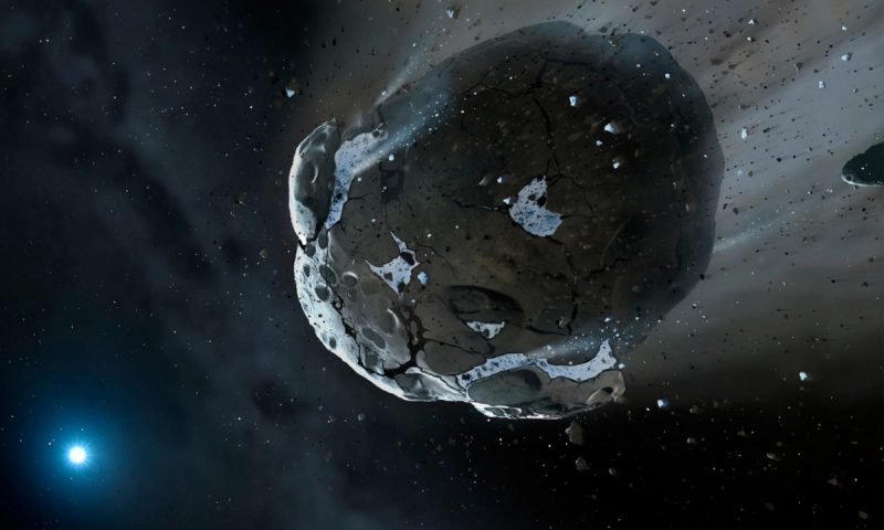 Imagem representativa do meteoro 3200 Phaeton, conhecido da astronomia