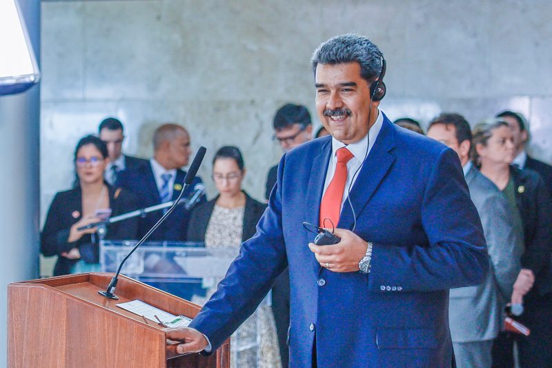 Nicolás Maduro durante passagem pelo Brasil 