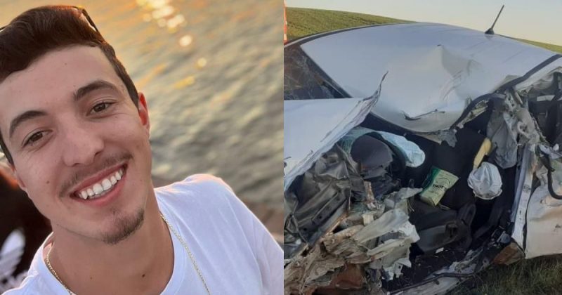 Jovem n&atilde;o resistiu e morreu no local do acidente – Foto: Reprodu&ccedil;&atilde;o/Redes Sociais/ND