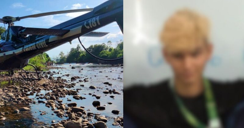 Cristofer Pereira ficou submerso por uma hora – Foto: CBMSC e Sarasul/Divulga&ccedil;&atilde;o/ND