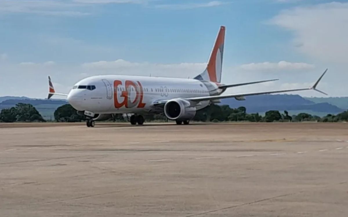 Avião da Gol modelo 737, um dos boeing mais usados no Brasil