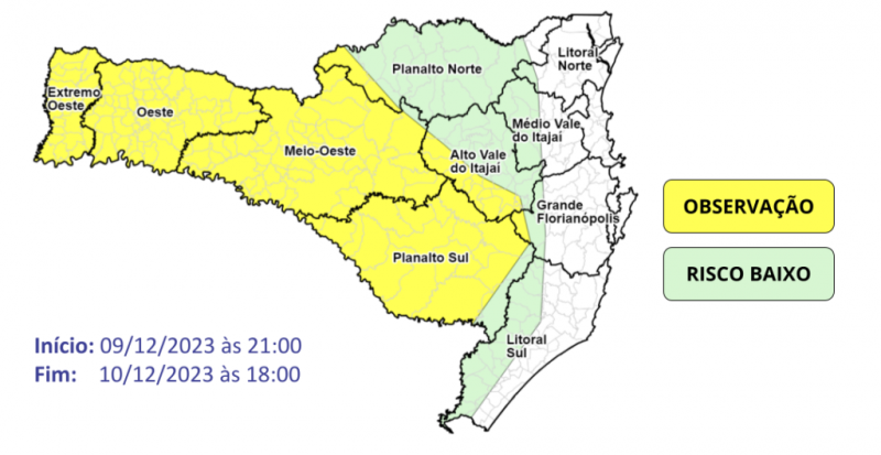 Previsão de Chuva da Defesa Civil de Santa Catarina