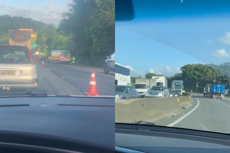 Ap&oacute;s acidente, filas de 20 kms se acumularam na BR-101 – Foto: Divulga&ccedil;&atilde;o