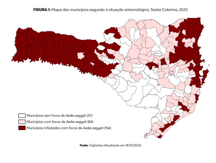 Dengue cases in Santa Catarina 