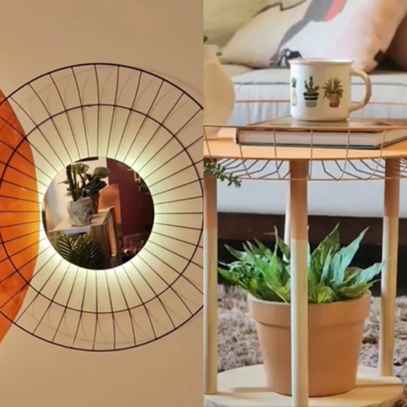 Construção dos itens com grades de ventilador para deixar a sua casa mais decorada - Foto: Maniadedecoração/Reprodução/ND