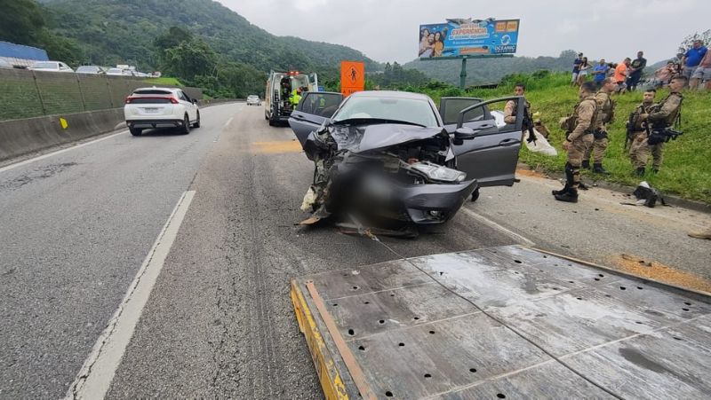 This was the second accident in which he had been involved in a stolen car – Photo: Military Police/Reproduction/ND