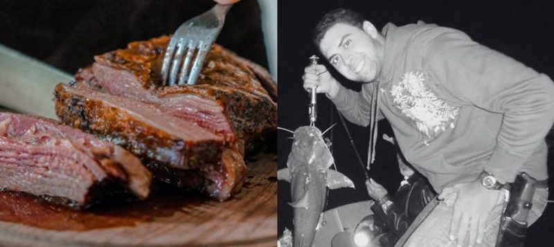 A man choked to death after eating a piece of meat 