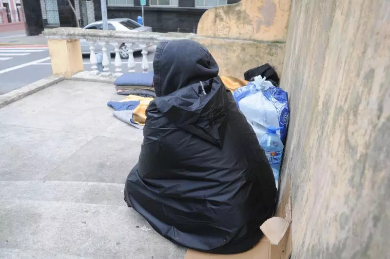 Morador em situação de rua em Florianópolis