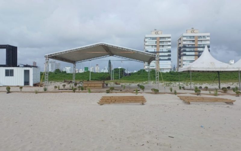 Estrutura do Navega Verão, em Navegantes