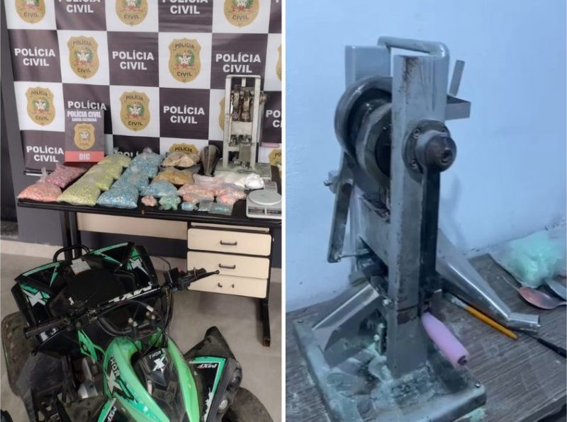 Empres&aacute;rio foi preso em flagrante nesta segunda-feira (4) ap&oacute;s descoberta de laborat&oacute;rio onde ‘droga do amor’ era produzida em larga escala – Foto: Pol&iacute;cia Civil/Divulga&ccedil;&atilde;o/ND