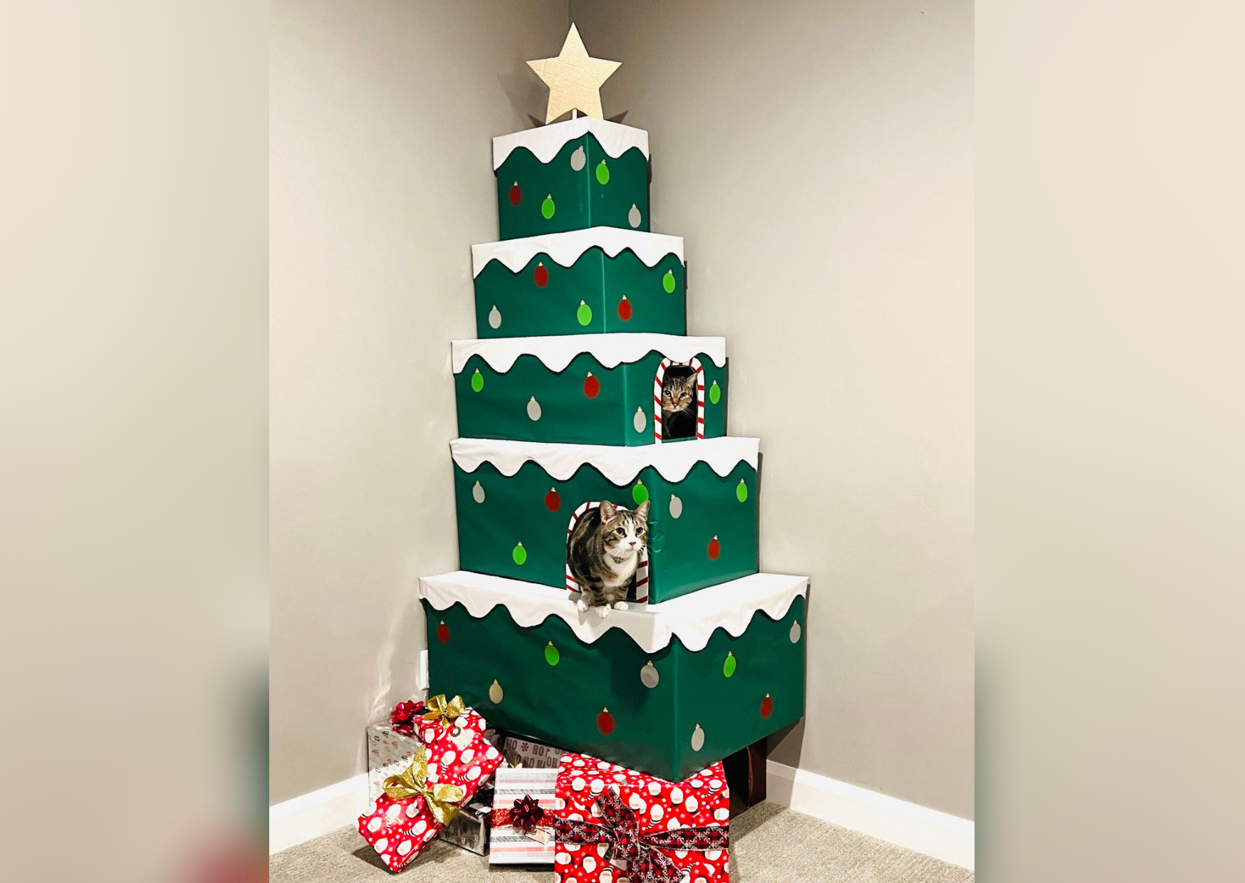 Decoração de árvore de Natal: 7 dicas para quem tem gatos